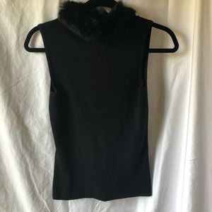 Michelle Nicole Ribbed Black Sleeveless Top